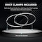 Ipower 12 inch ducting 25 feet long + pair of clams, 4 pack GLDUCT12X25CX4 - alternate 2